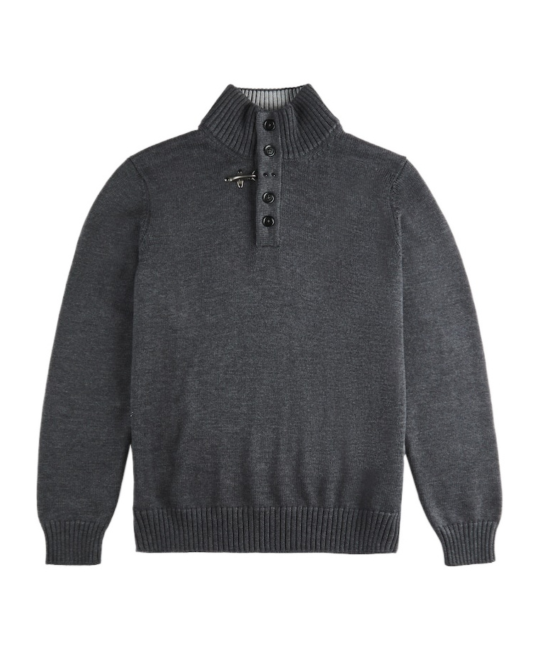 Mock-neck wool jumper