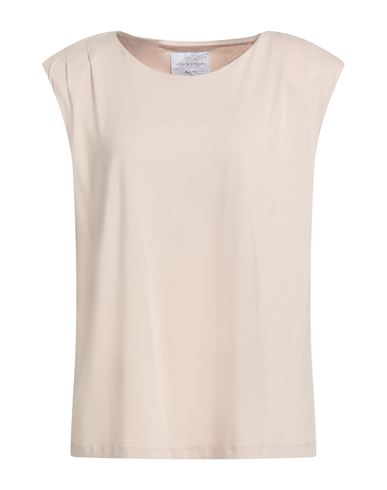 Woman Top Beige Size XL Viscose, Elastane