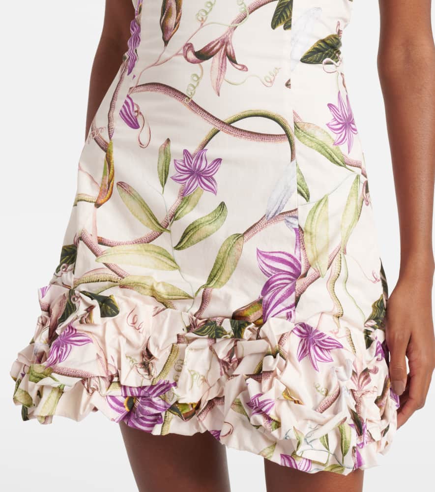 Jardin Mutisia floral cotton minidress