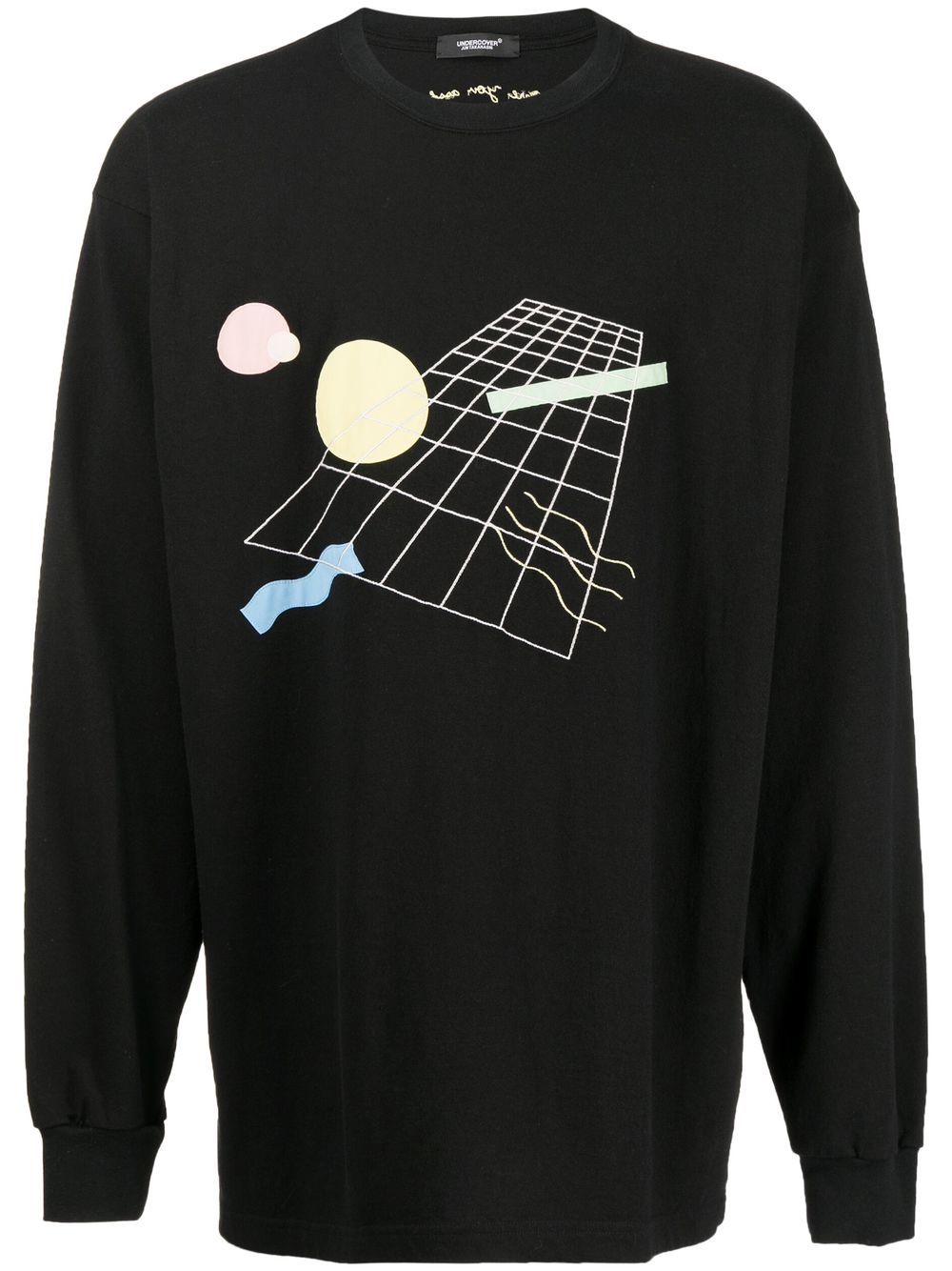 Graphic embroidered sweatshirt - Black