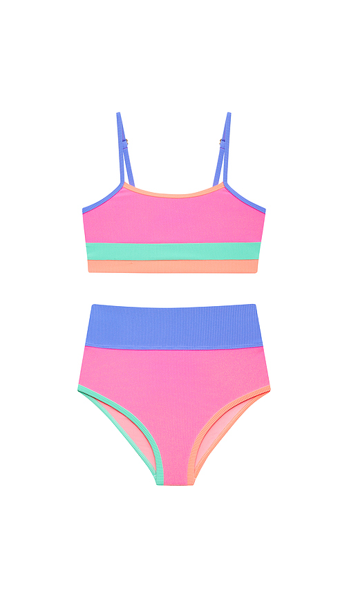 BEACH RIOT Little Eva And Emmie Swim Set in Pink,Blue. 2. Also /4