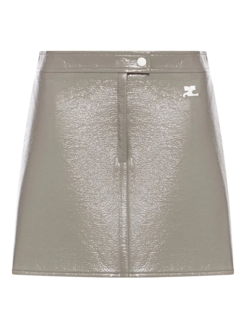 Beige Logo Skirt