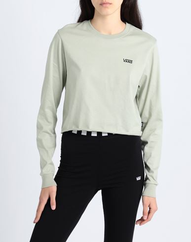 Wm Junior V Ls Crop Woman T-shirt Sage green