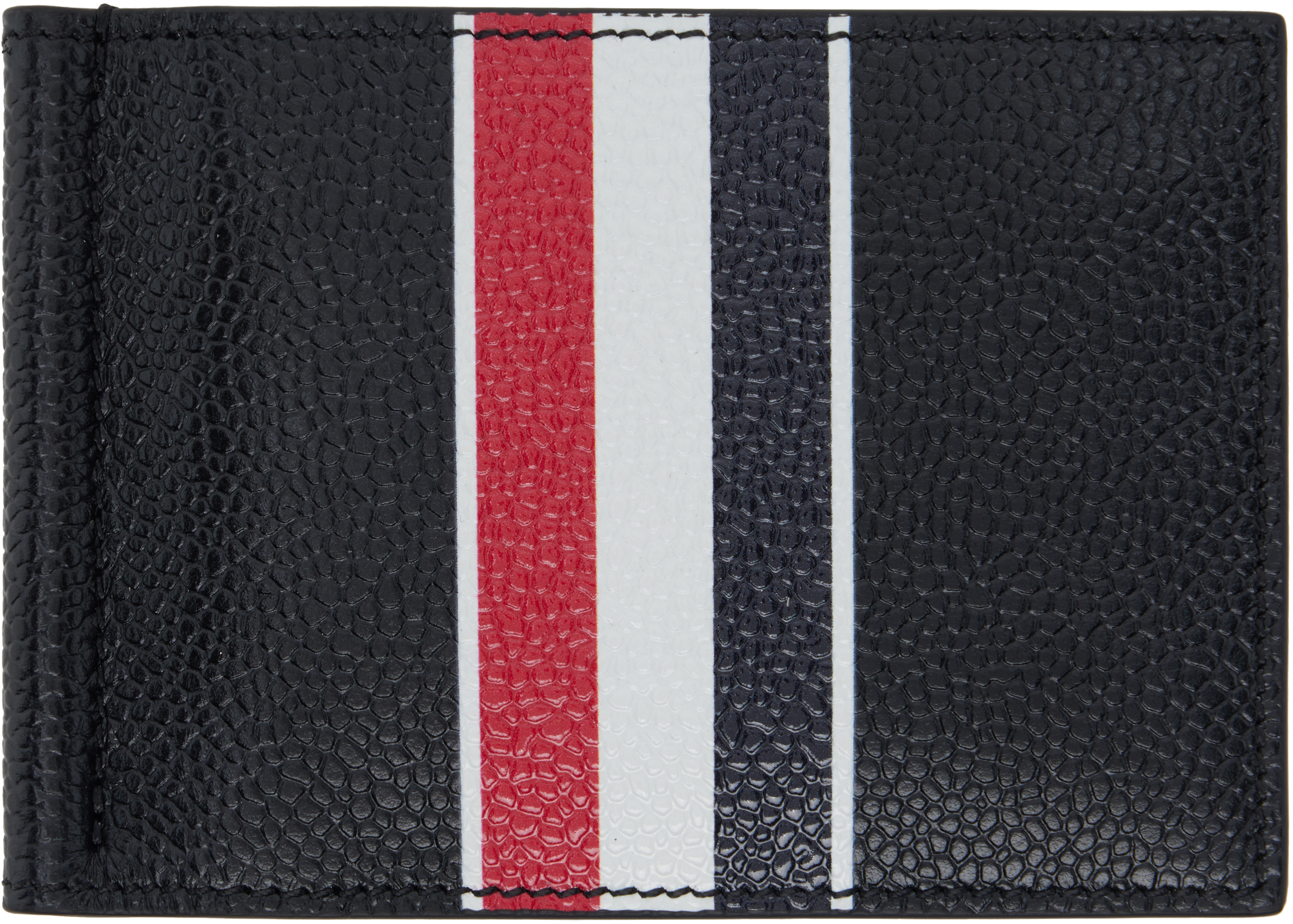 Black RWB Stripe Money Clip Wallet