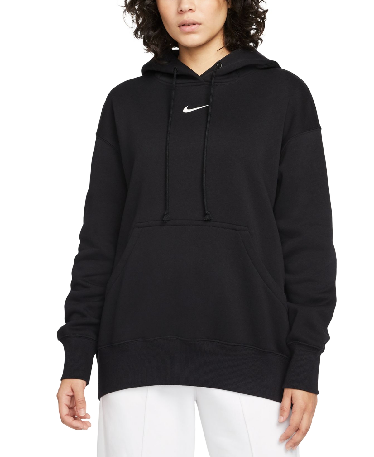 Women's Sportswear Phoenix Fleece Oversized Pullover Hoodie - Black/sail