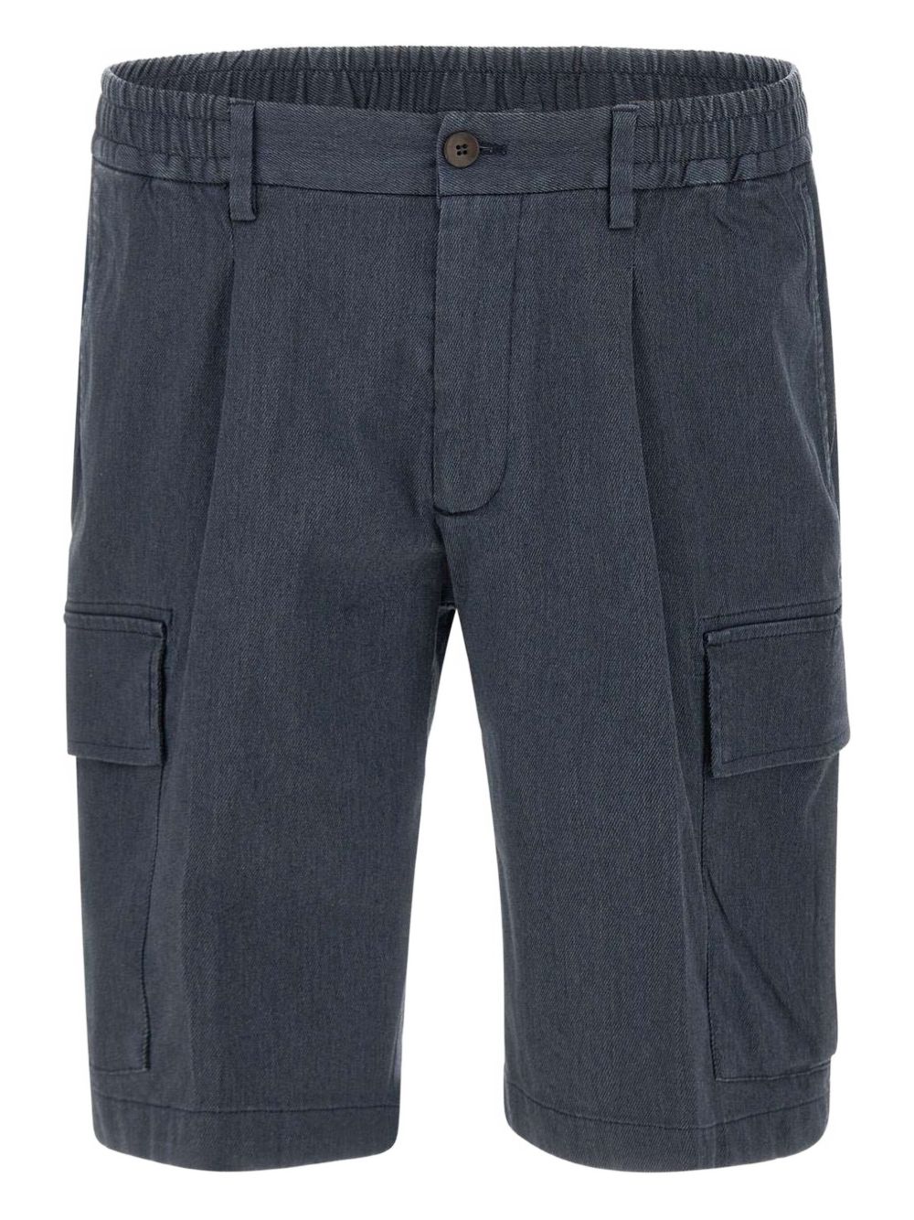 Pleated cargo shorts - Blue