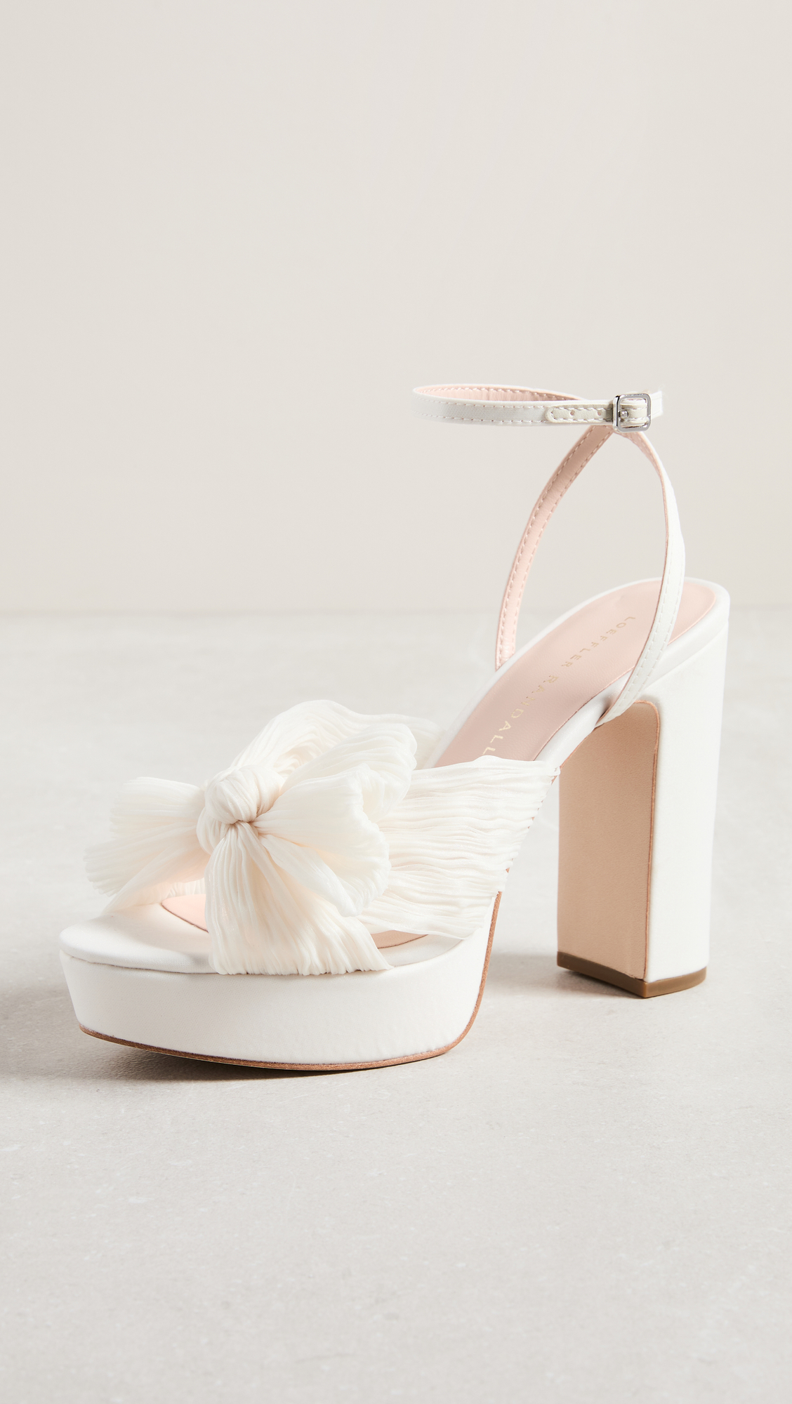 Natalia Platform Pleated Bow Sandals