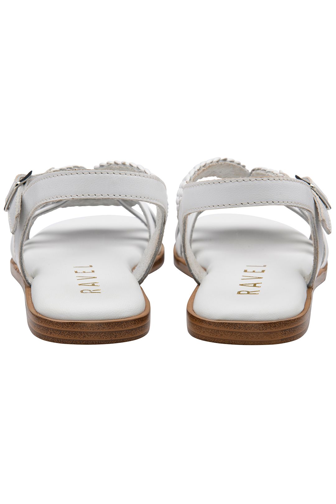 Ravel 'danby' Leather Flat Sandals In White