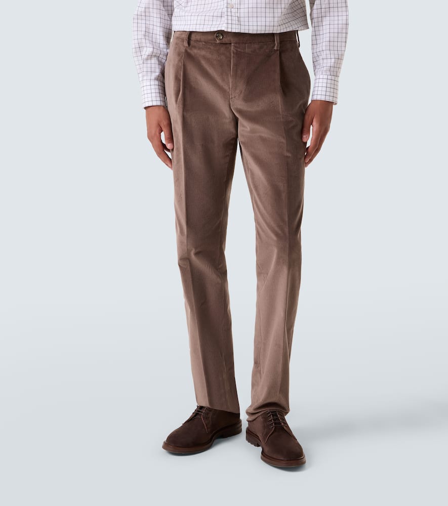 Cotton corduroy suit pants