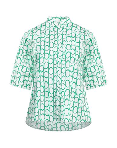 Caliban Woman Shirt White Size 4 Cotton, Elastane