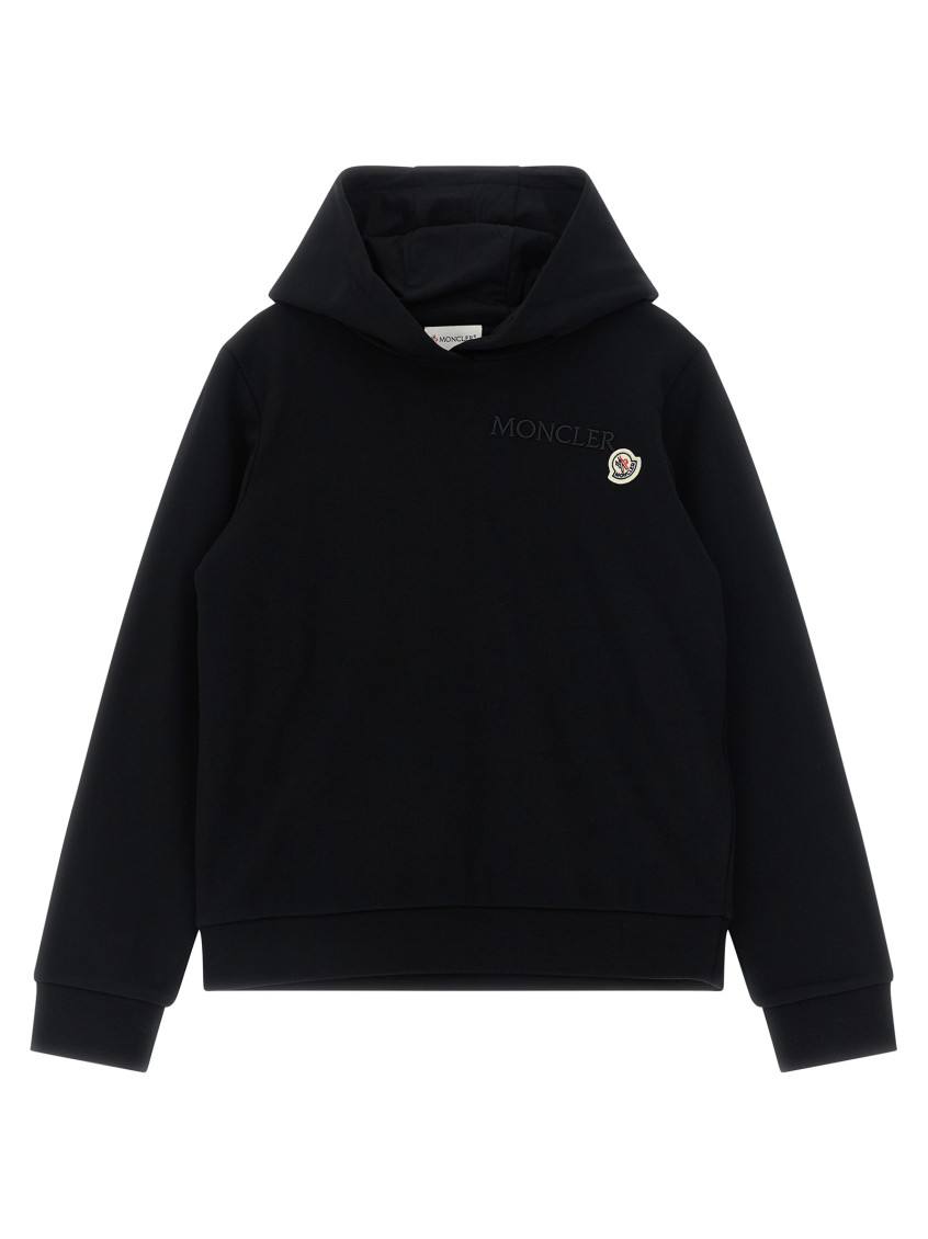 Girls Black Logo Hoodie