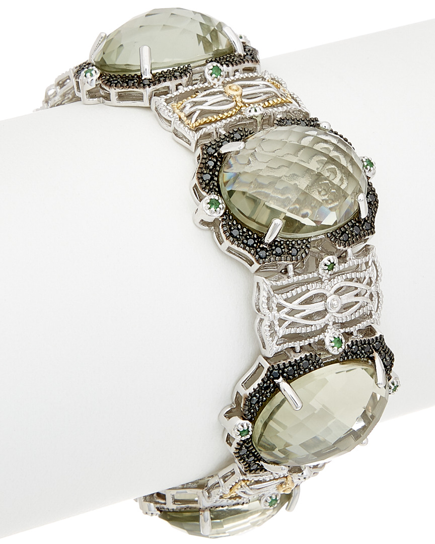 Phillip Gavriel 18K & Silver Green Amethyst Bracelet