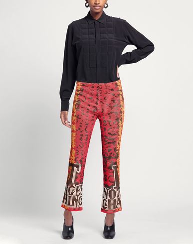 Woman Pants Red Size 2 Viscose, Polyester