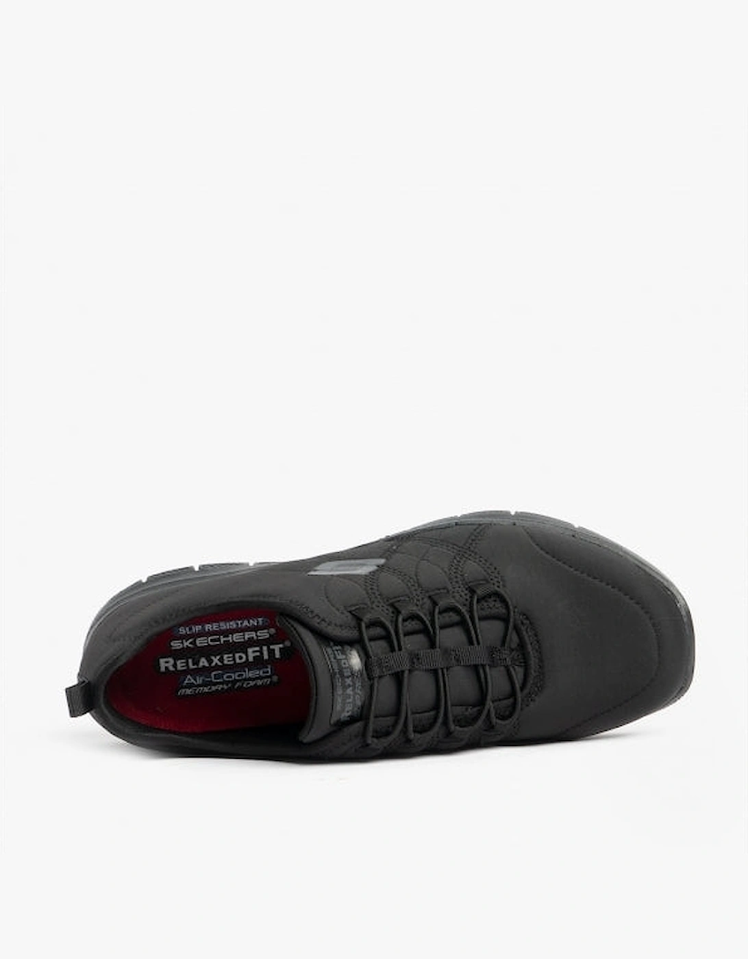 Women's Skechers Work 77211EC Ghenter - Srelt SR Womens Slip Resistant Work Trainers Black