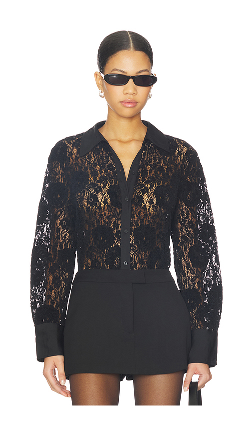 Free People Faith Button Down in Black. L. Also in M