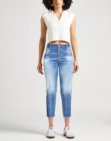 Woman Jeans Blue Size 12 Cotton, Polyester, Elastane