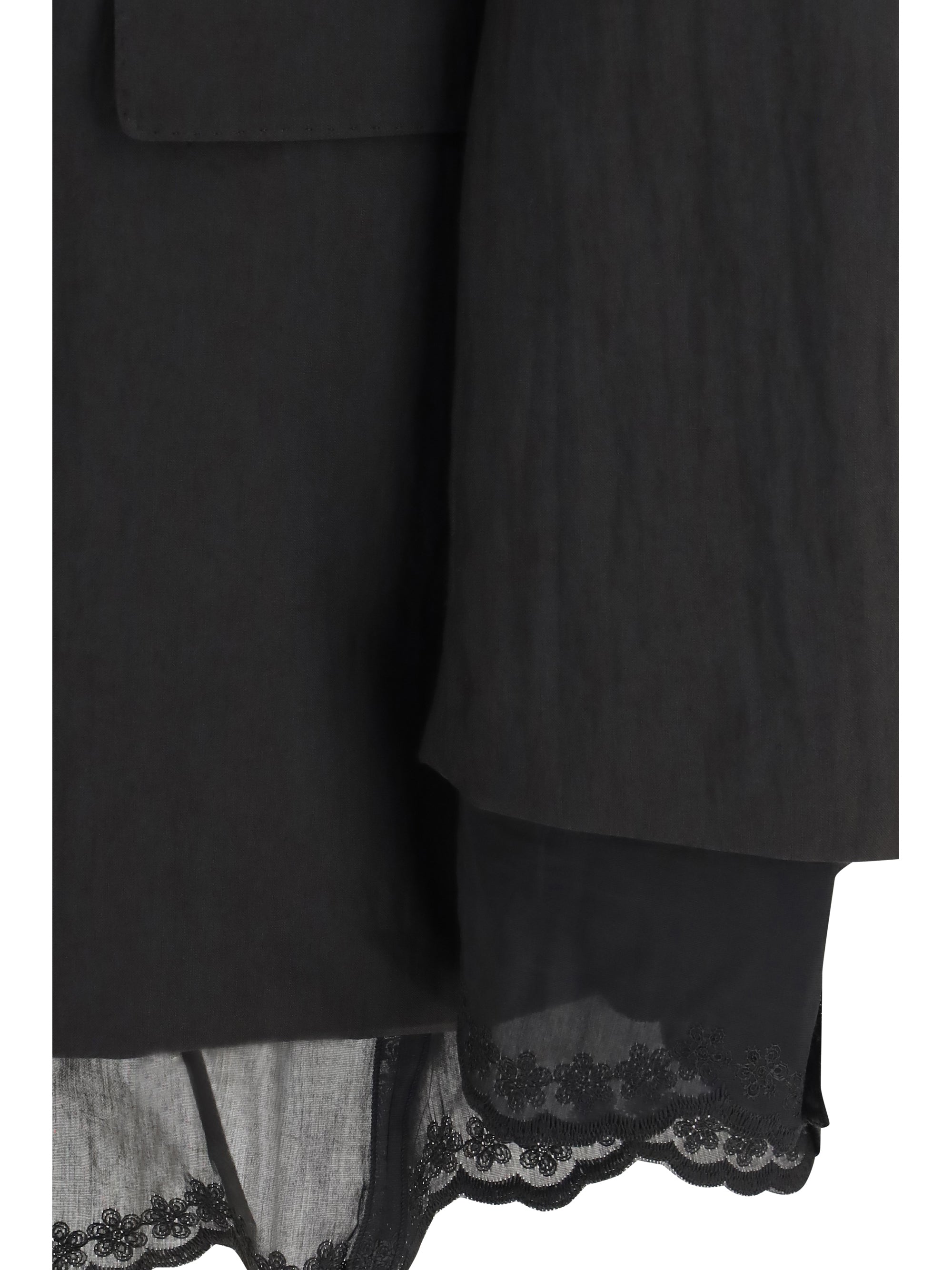 Reversible Linen Blazer — Black