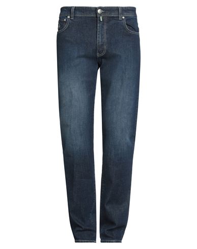 Man Jeans Blue Size 32 Cotton, Elastane