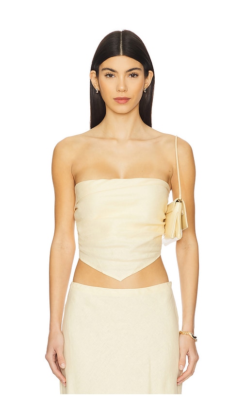 FAITHFULL THE BRAND x REVOLVE Antibes Strapless Top in Lemon. -  XS also in