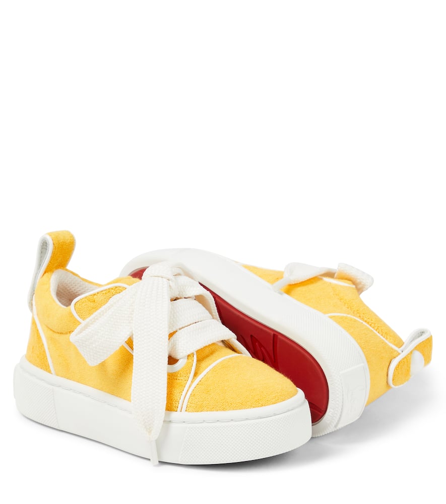 Christian Louboutin Kids Toy Toy leather-trimmed terry sneakers