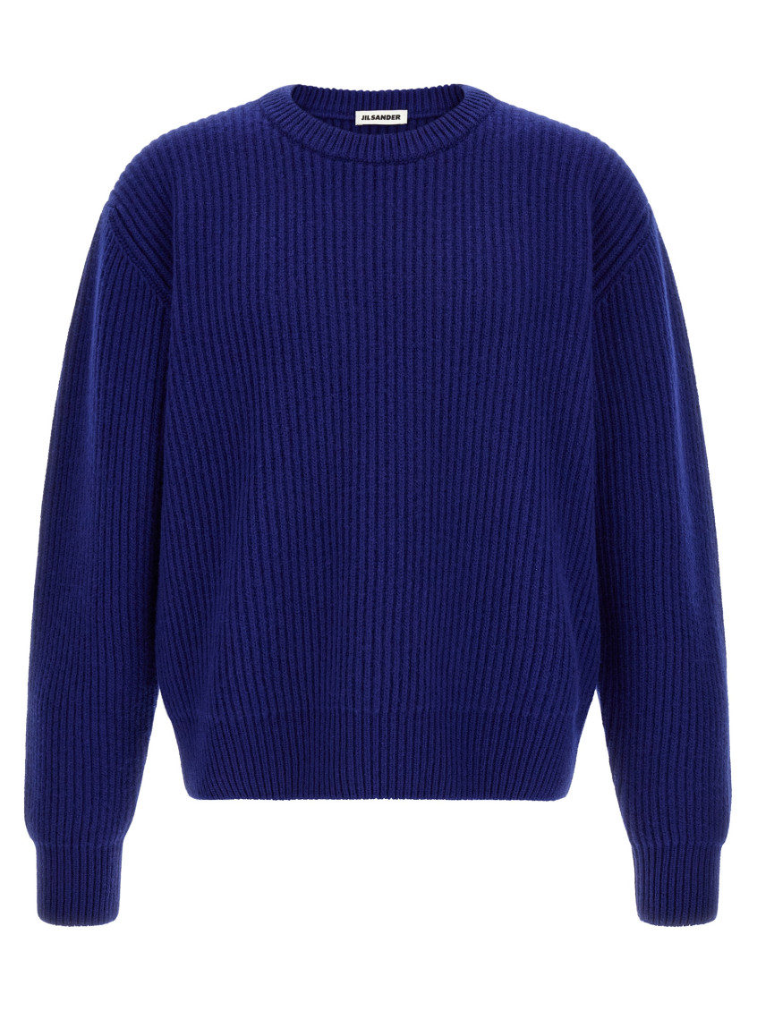 Jil Sander - fisherman rib knit crew neck sweater