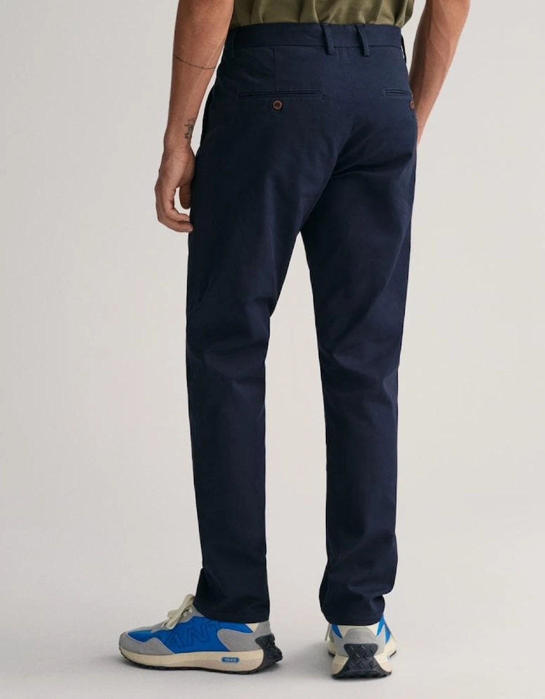 Men's GANT Mens Slim Fit Tech Prep™ Chinos - Navy - Size: W32 l32