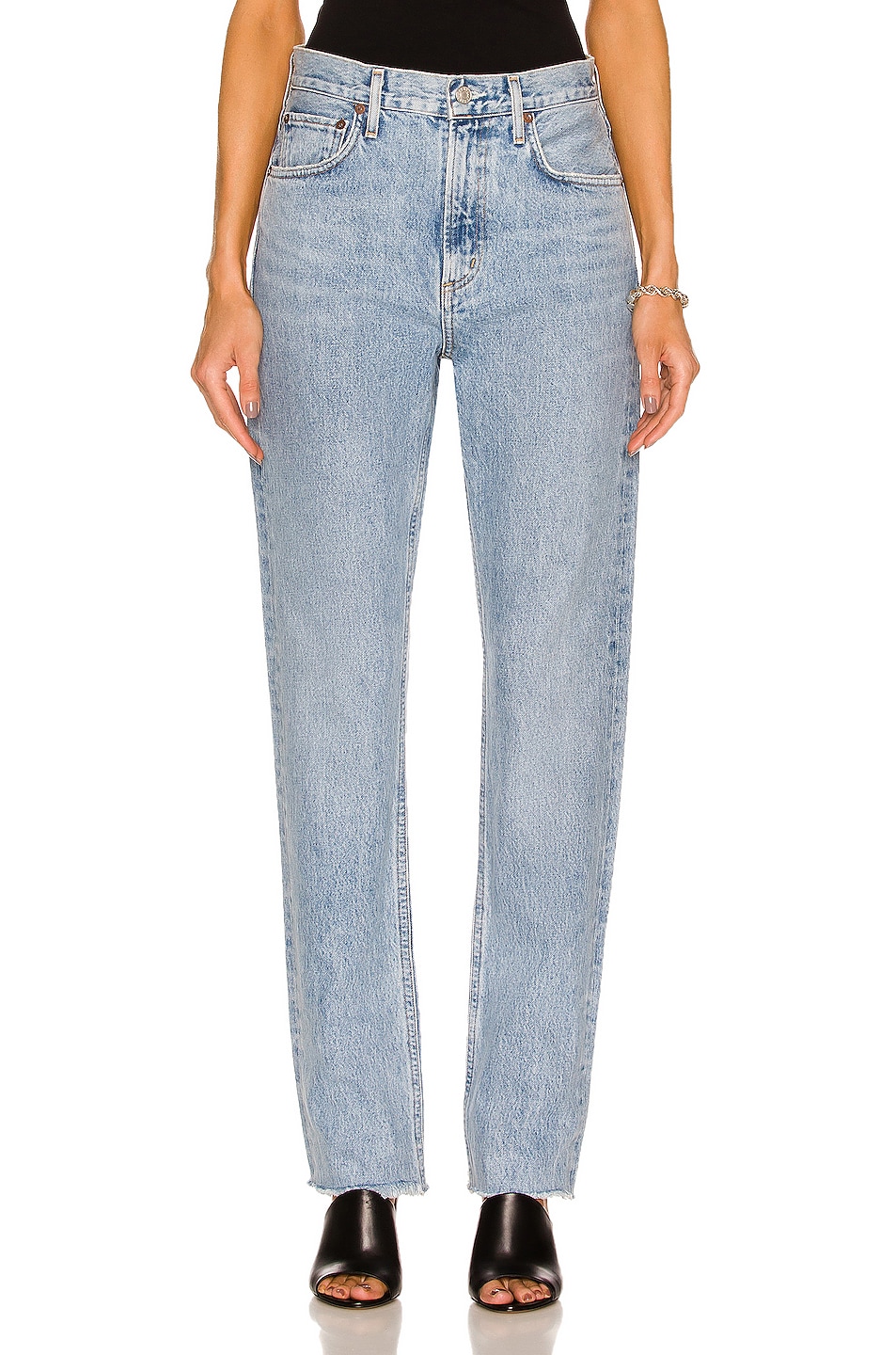 AGOLDE Cherie High Rise Straight Jeans in Merit - Blue. 32 also