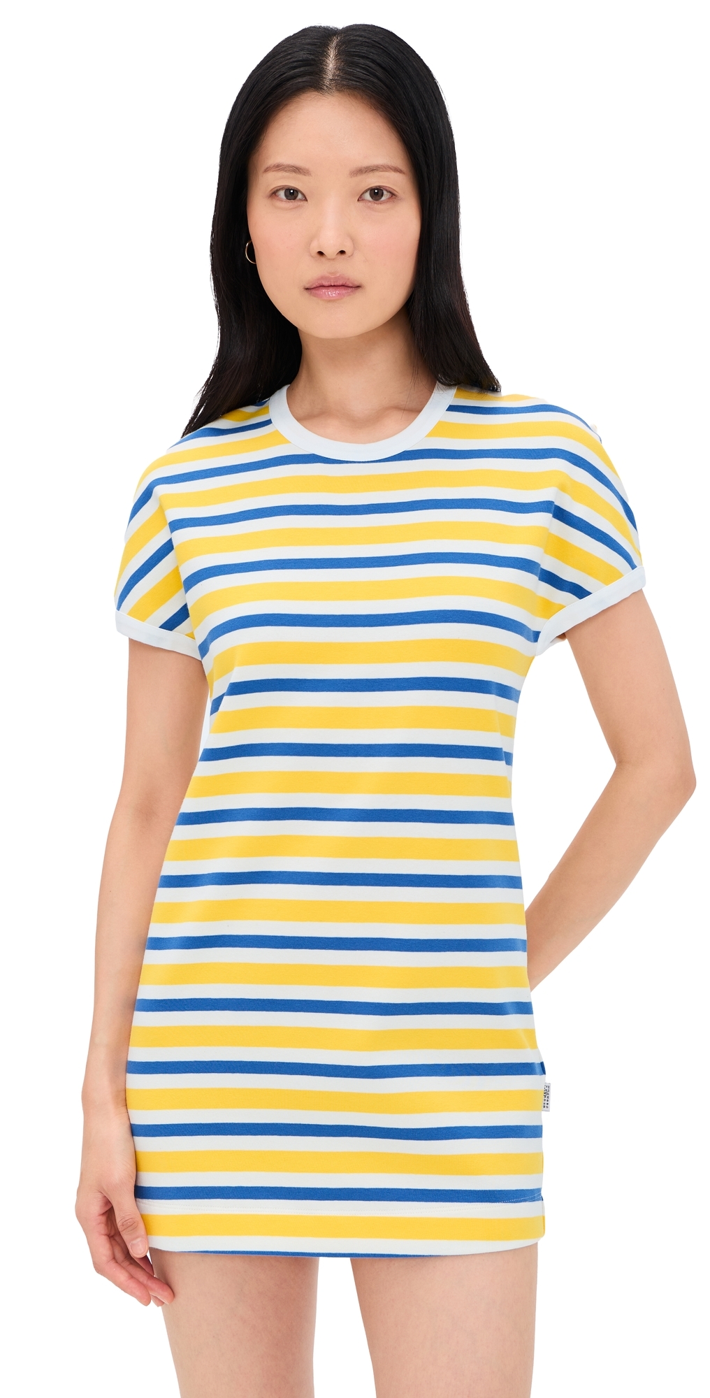 Mini T-Shirt Dress Yellow/Blue/Off White