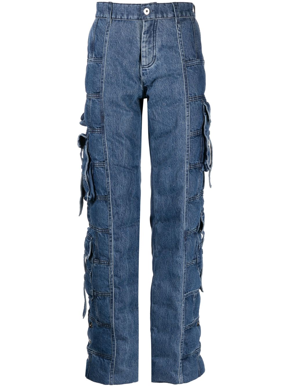 Brick Puffer padded jeans - Blue