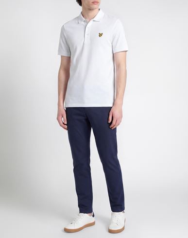 Man Polo shirt White Size XL Cotton, Elastane