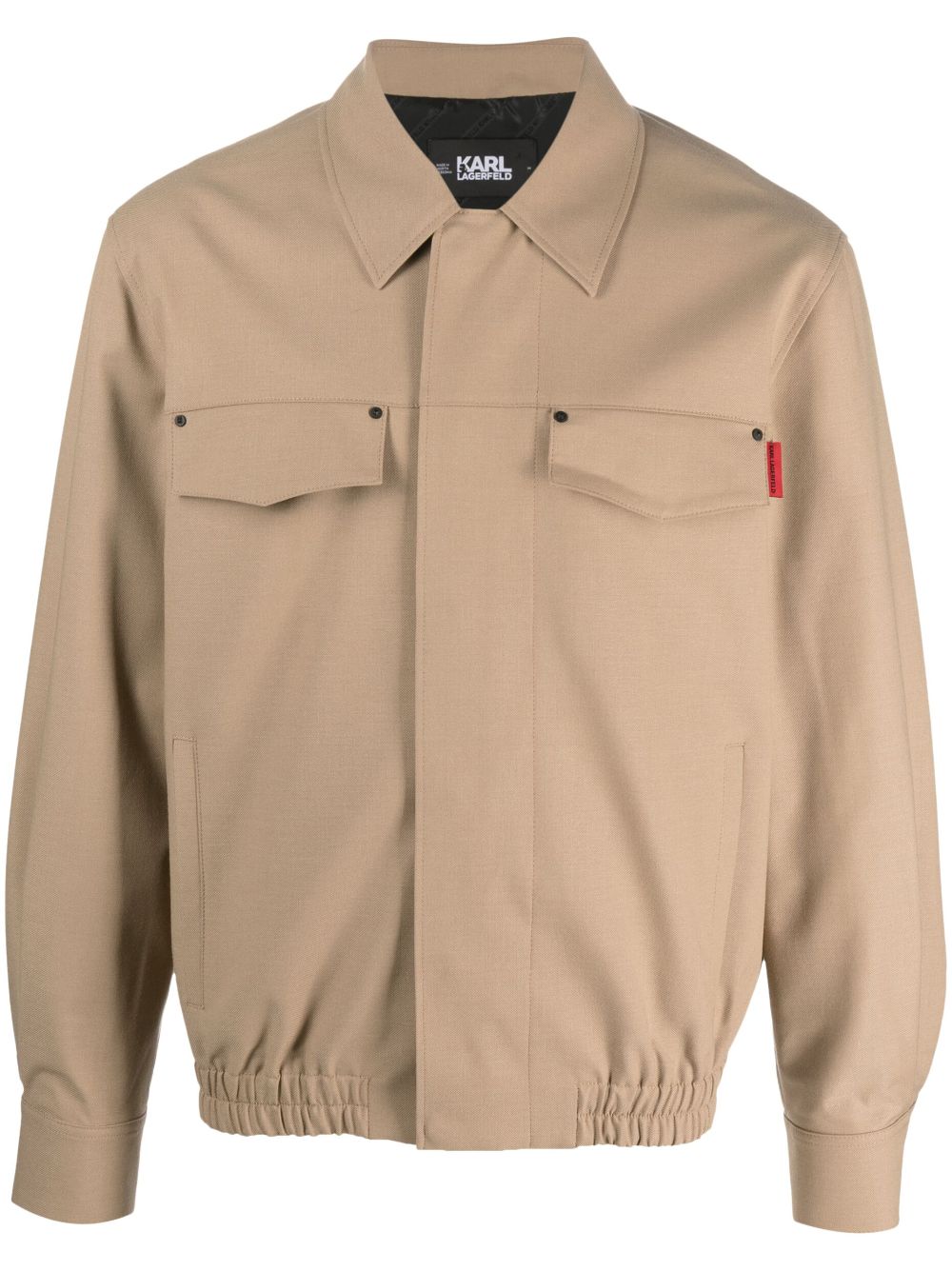 Tailored shirt jacket - Neutrals