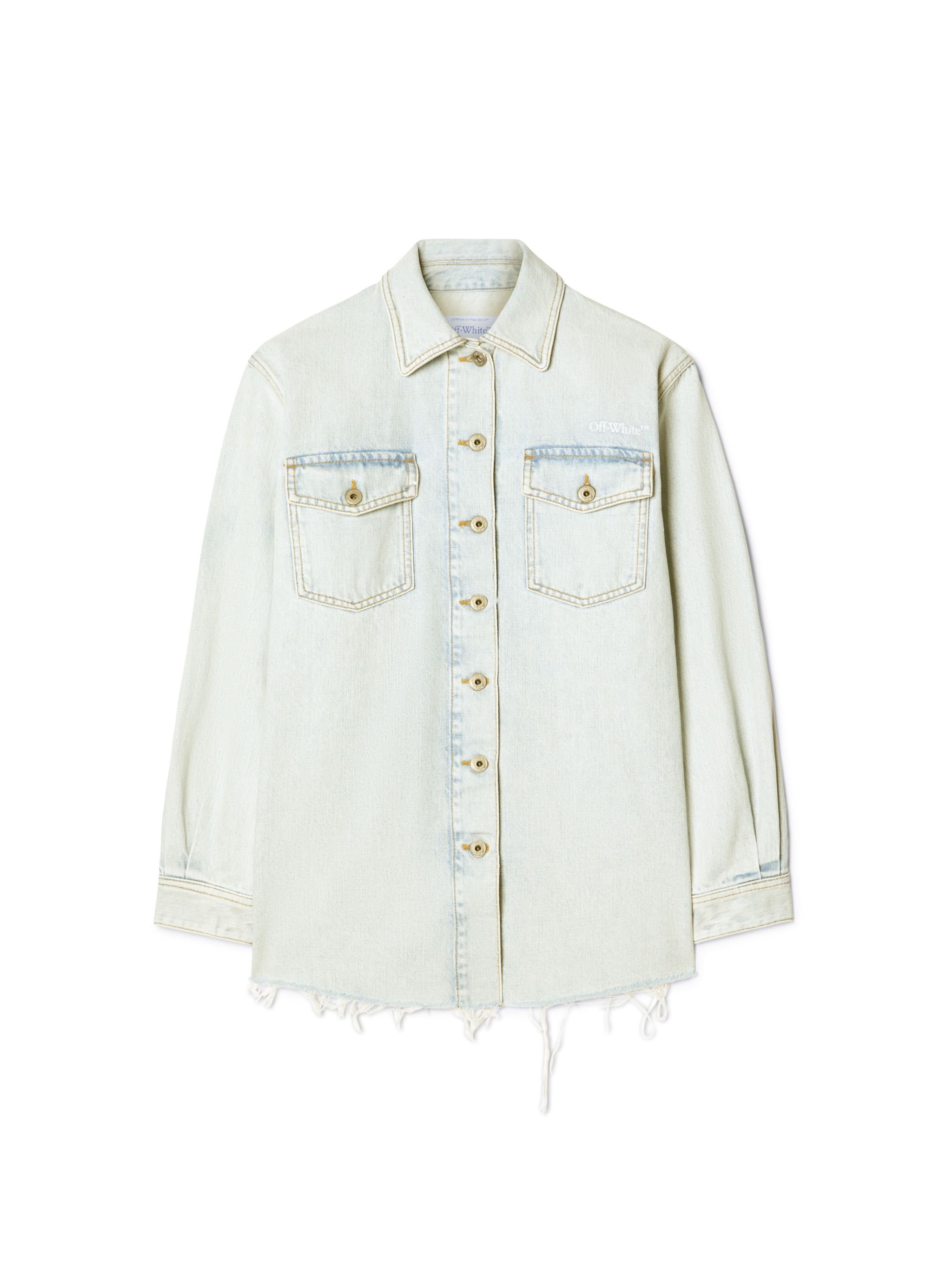 Fresco Arrow Denim Shirt Jkt Bleach-whit