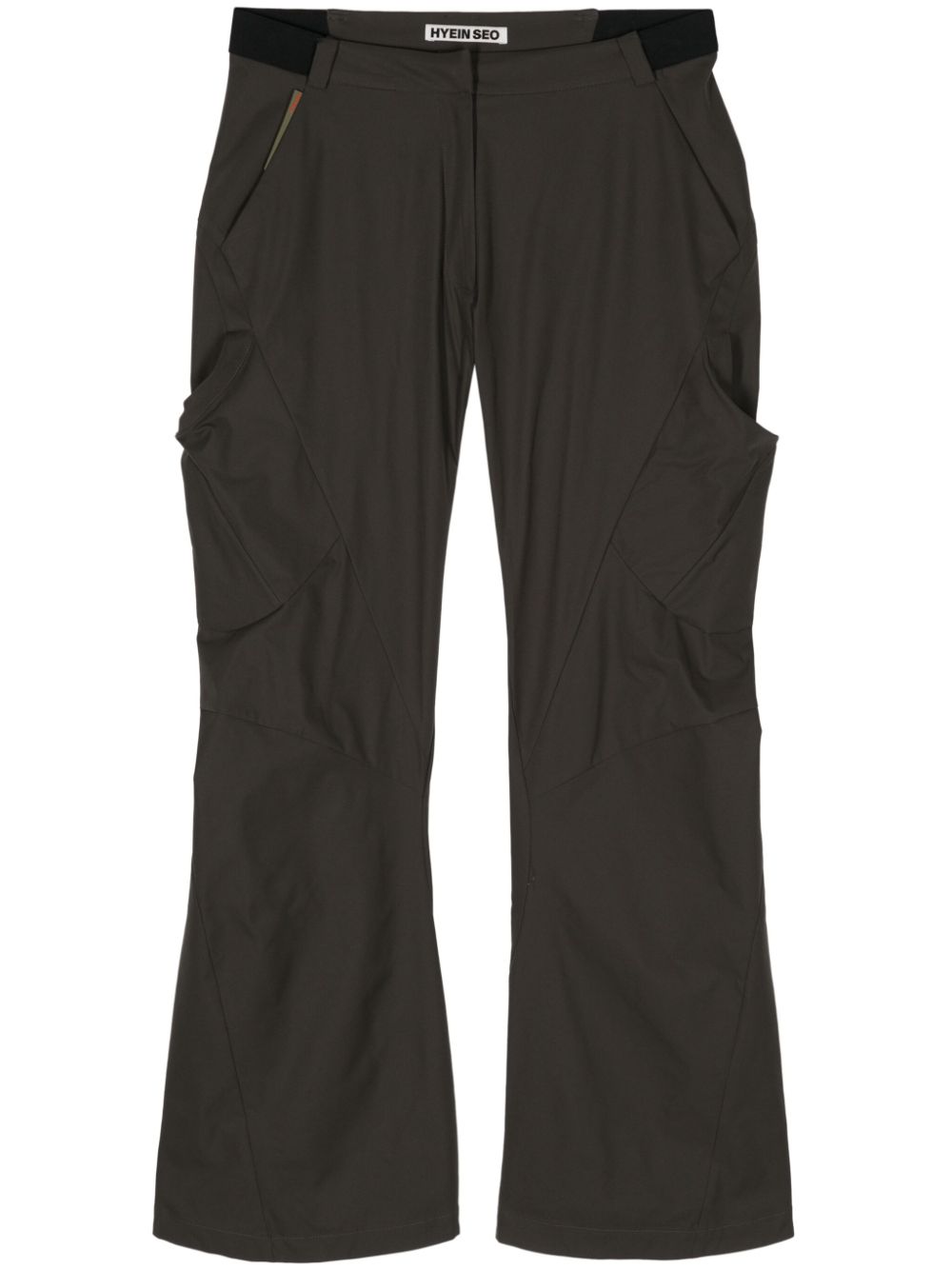 Belted bootcut trousers - Grey
