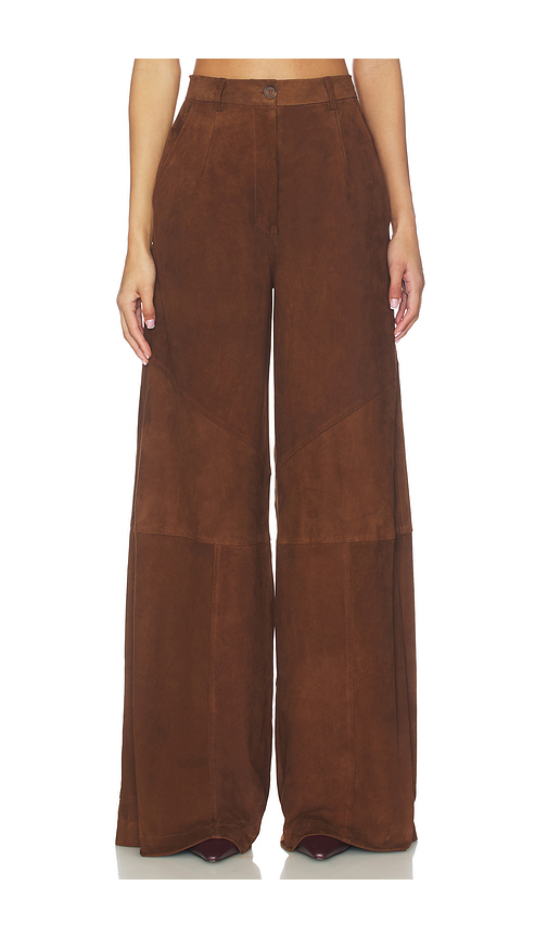 Deme by Gabriella The Chelsea Pant in Chocolate Brown. L also in M