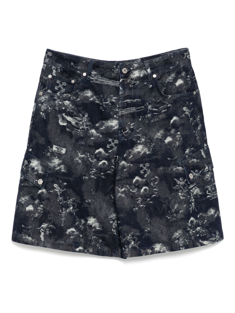 Graphic-print shorts - Blue