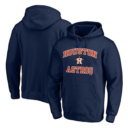 Men's Fanatics Navy Houston Astros Heart & Soul Fitted Pullover Hoodie