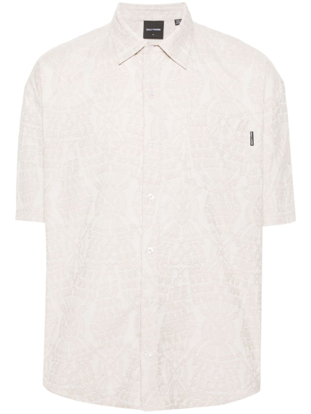 Zuri macramé-jacquard shirt - Neutrals