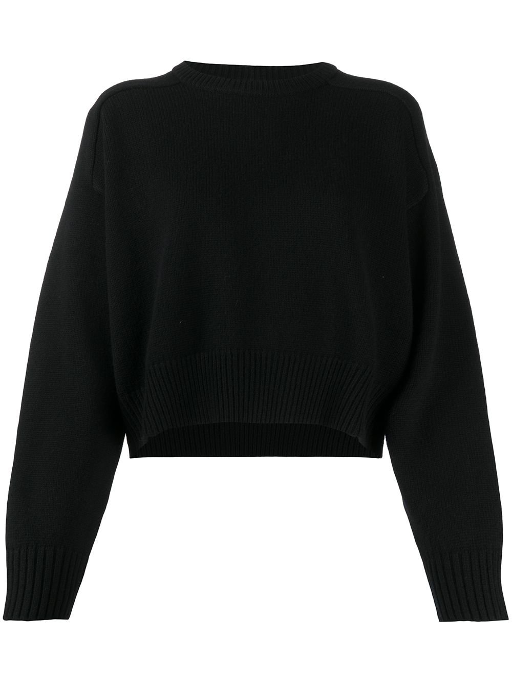 Cropped knit jumper - Neutrals