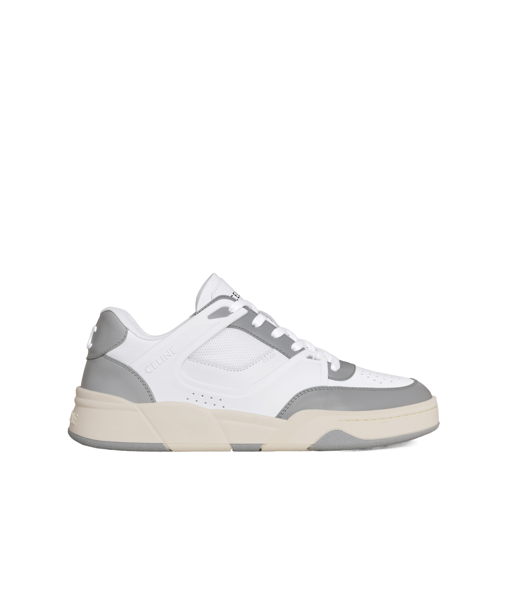 TRAINER CT-09 LOW LACE-UP SNEAKER IN CALFSKIN AND MESH