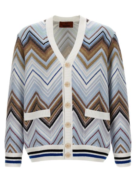 Missoni Zig-Zag Woven V-Neck Cardigan