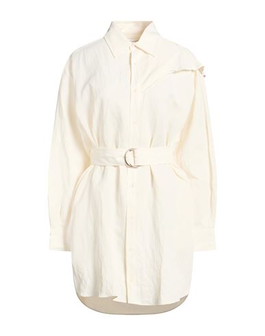 Woman Mini dress Off white Size 8 Viscose, Linen