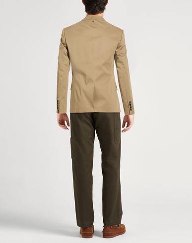 Man Blazer Camel Size 38 Cotton, Silk, Elastane