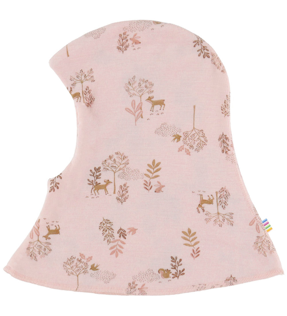 Joha Balaclava - Wool/Silk - 2-layer - Pink w. Natural - Joha - - Balaclava - Double Layer