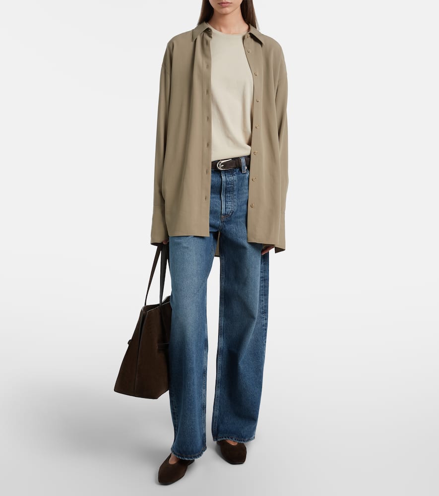 Low Slung Baggy high-rise wide-leg jeans