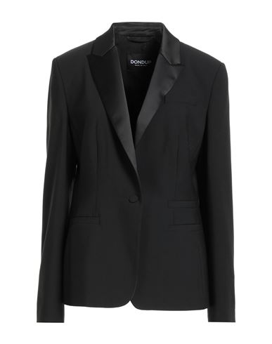 Woman Blazer Black Size 8 Polyester, Virgin Wool, Elastane