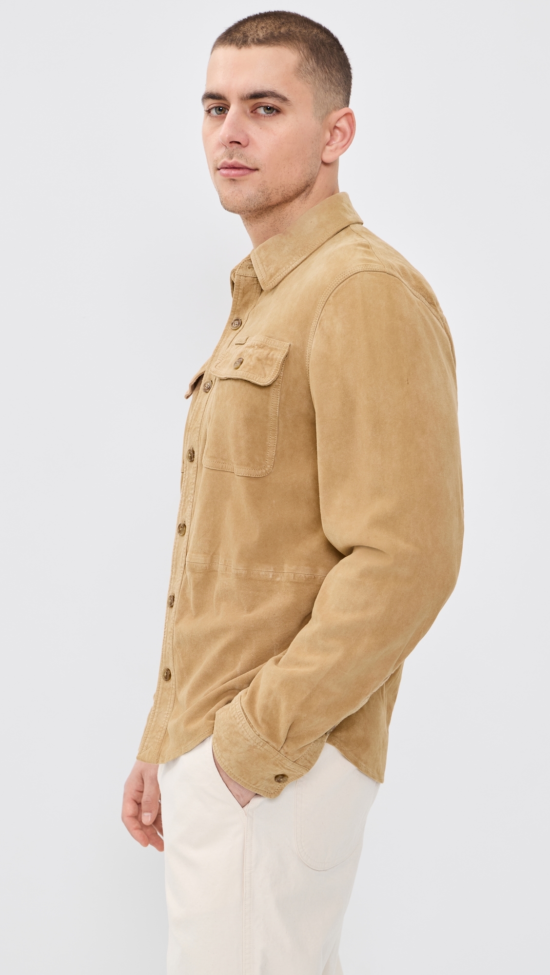Original Label Lightweight Goat Suede Jacket Berkshire Tan
