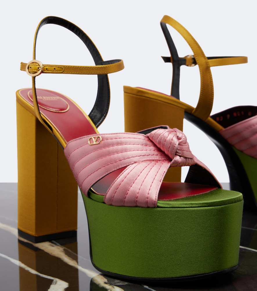 Crasher satin platform sandals