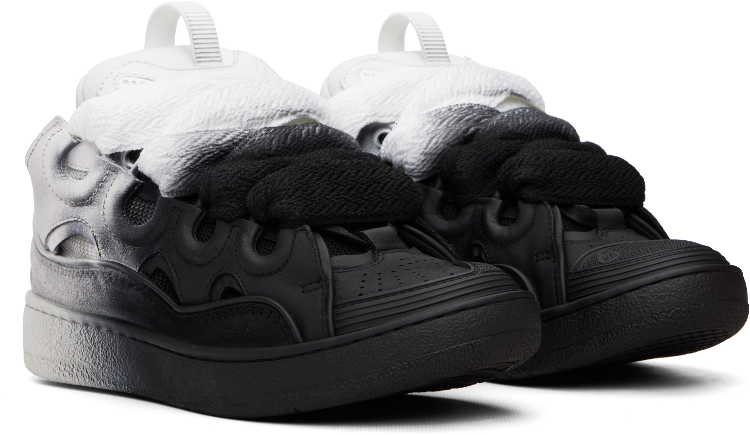 Black & White Curb Spray Sneakers