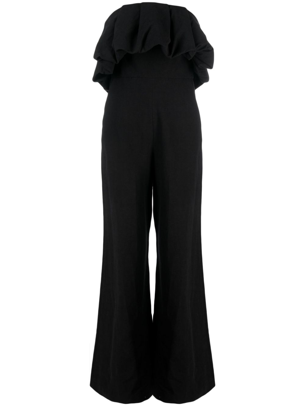 Puffball-design strapless jumpsuit - Black