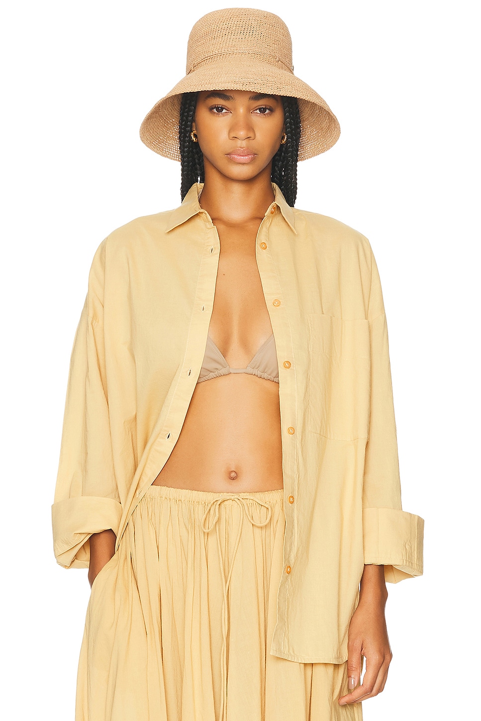 By Malene Birger Derris Shirt in Light Camel - Mustard.  42 also in
